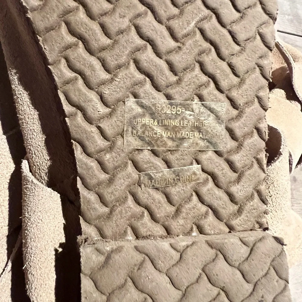 Suede Tall Wrap Over the Knee Boots - Beige - Picture 3 of 7